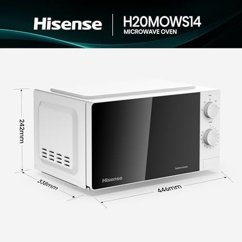 Micro-ondes Hisense 20 litres (H20MOWS14) - Blanc avec 1 an de garantie