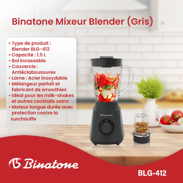 Mixeur Binatone BLG-412 (Gris)