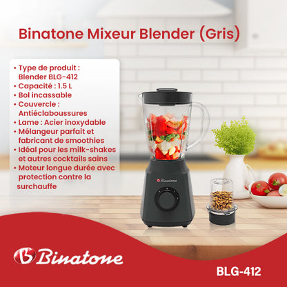 Mixeur Binatone BLG-412 (Gris)