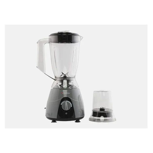 Mixeur Binatone BLG-403 (350W – 1,5 L – Noir/Gris) avec poussoir et bol broyeur sec